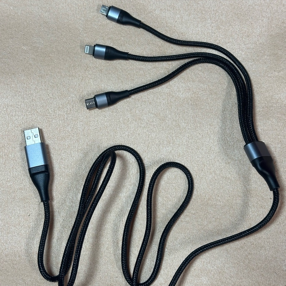 Universal Black Multi-Device Charging Cable